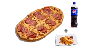 Menu Flatzz Max  pizza ovale, crunchy et fun, pensée pour une pause individuelle gourmande, rapide et à petit prix. - Pizza Hut Meknès