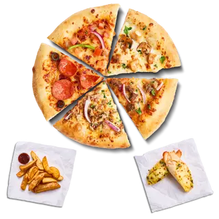 Menu Dej Express Individuelle  1 Pizza individuelle + 1 bouteille de soda 33Cl ou 4 Chicken Wings ou 6 Nuggets ou 4 Pain à l'ail ou Potatoes - Pizza Hut Meknès