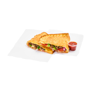 Menu Calzone Suprême Viande hachée bœuf, pepperoni bœuf, champignons, oignons, poivrons verts, mozzarella et sauce tomate aux herbes - Pizza Hut Meknès