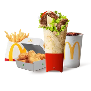 Menu Menu Grand McWrap™ Boeuf + Chicken McNuggets™ 4 pcs - McDonald's Meknès